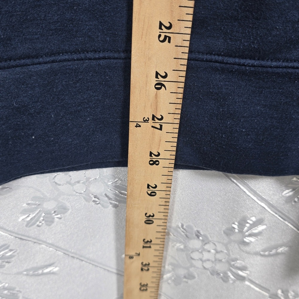 Prana Woman Navy Blue Heathered Pullover Hoodie Kangaroo Pocket Medium Outdoor - Picture 5 of 9